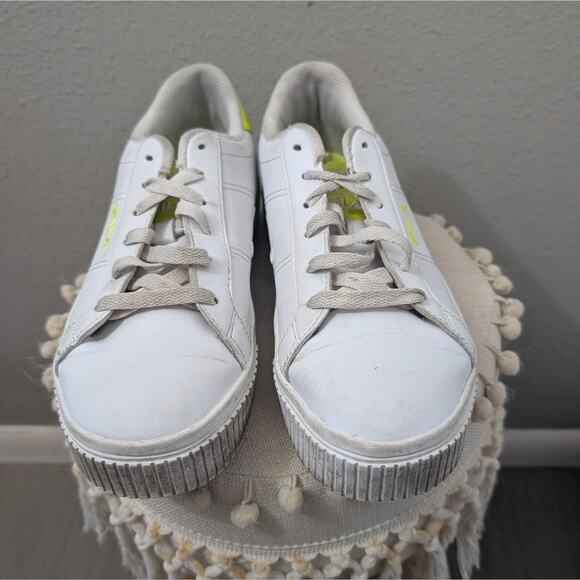 Fila Women's White Sneakers with Yellow Highlights - Picture 3 of 5